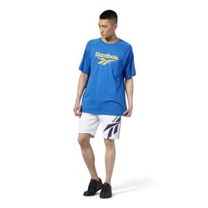 Reebok Classic Vector Print T Shirt Herren - HellBlau - DE 953-WLU